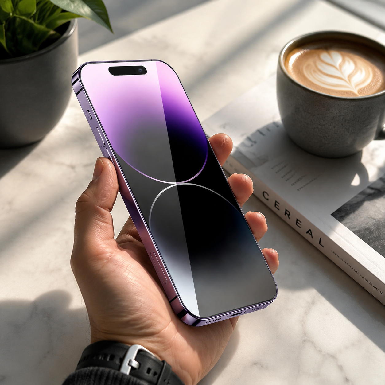 Premium Privacy Screen Protector Anti Spy Tempered Glass Anti Blue Light Full Coverage Scratch Resistant Screen Guard Compatible with iPhone