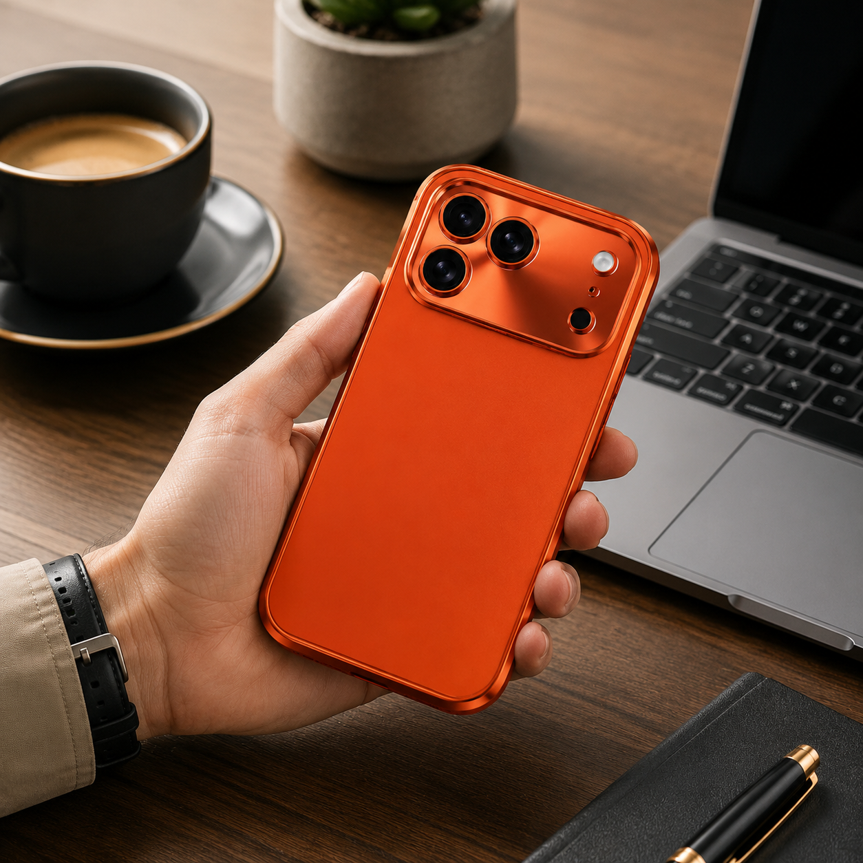 Premium Luxury iPhone Case Aluminum Alloy Frame Frosted Matte Backplate Cover Shockproof Camera Lens Protection Ultra Thin Slim Durable Design Finish