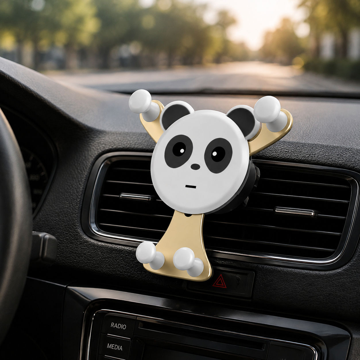 Premium Gravity Car Phone Holder Auto Lock Air Vent Phone Mount Hands-Free Smartphone Holder Anti-Slip Car Mount GPS Compatible with iPhone