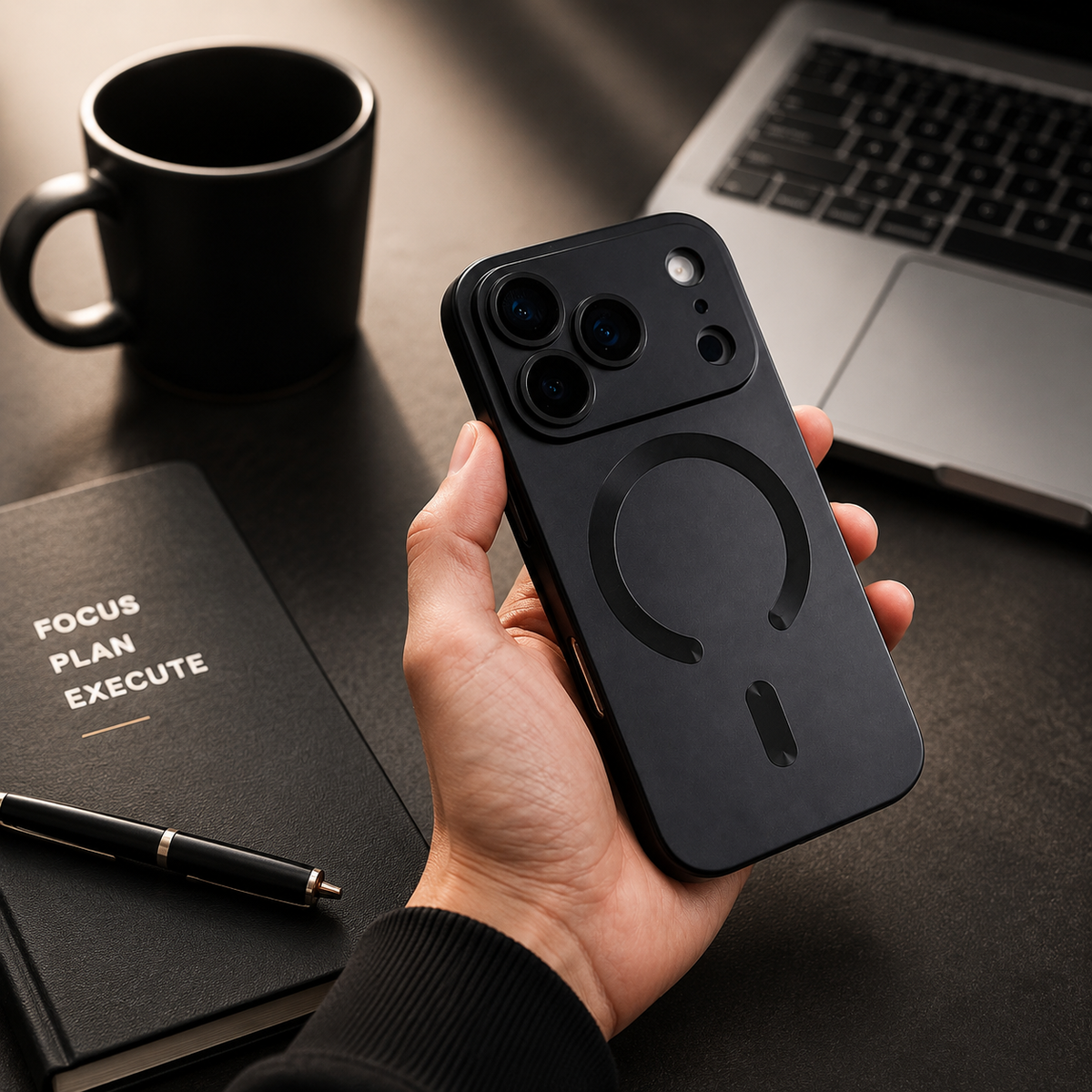 Premium iPhone Case MagSafe Compatible Luxury Metallic Paint Soft TPU Magnetic Protective Cover Shockproof Camera Lens Protection Wireless Charging Slim Full Coverage