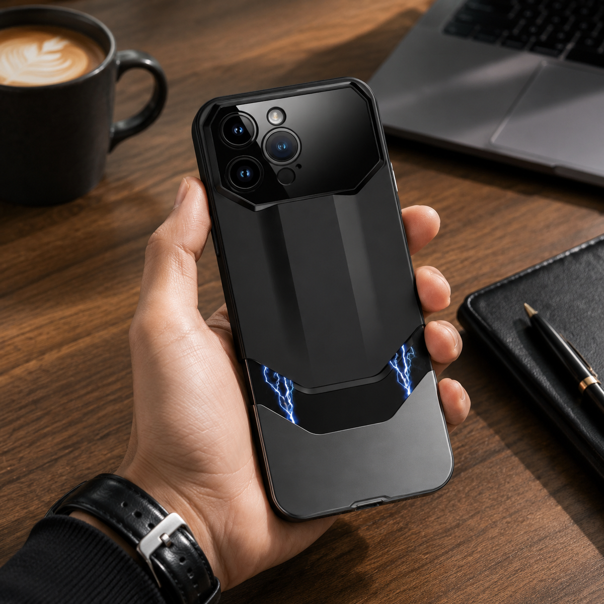 Premium iPhone Case Luxury Supercar Design Hard PC Shockproof Protective Cover Camera Lens Protection Anti Scratch Dustproof Slim Full Coverage