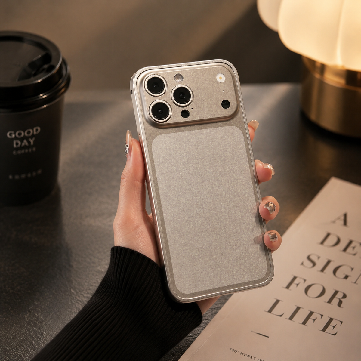 Premium iPhone Case Metal Alloy Frame Slim Protective Cover Matte Backplane Shockproof Anti Scratch Anti Fingerprint Lightweight Full Coverage