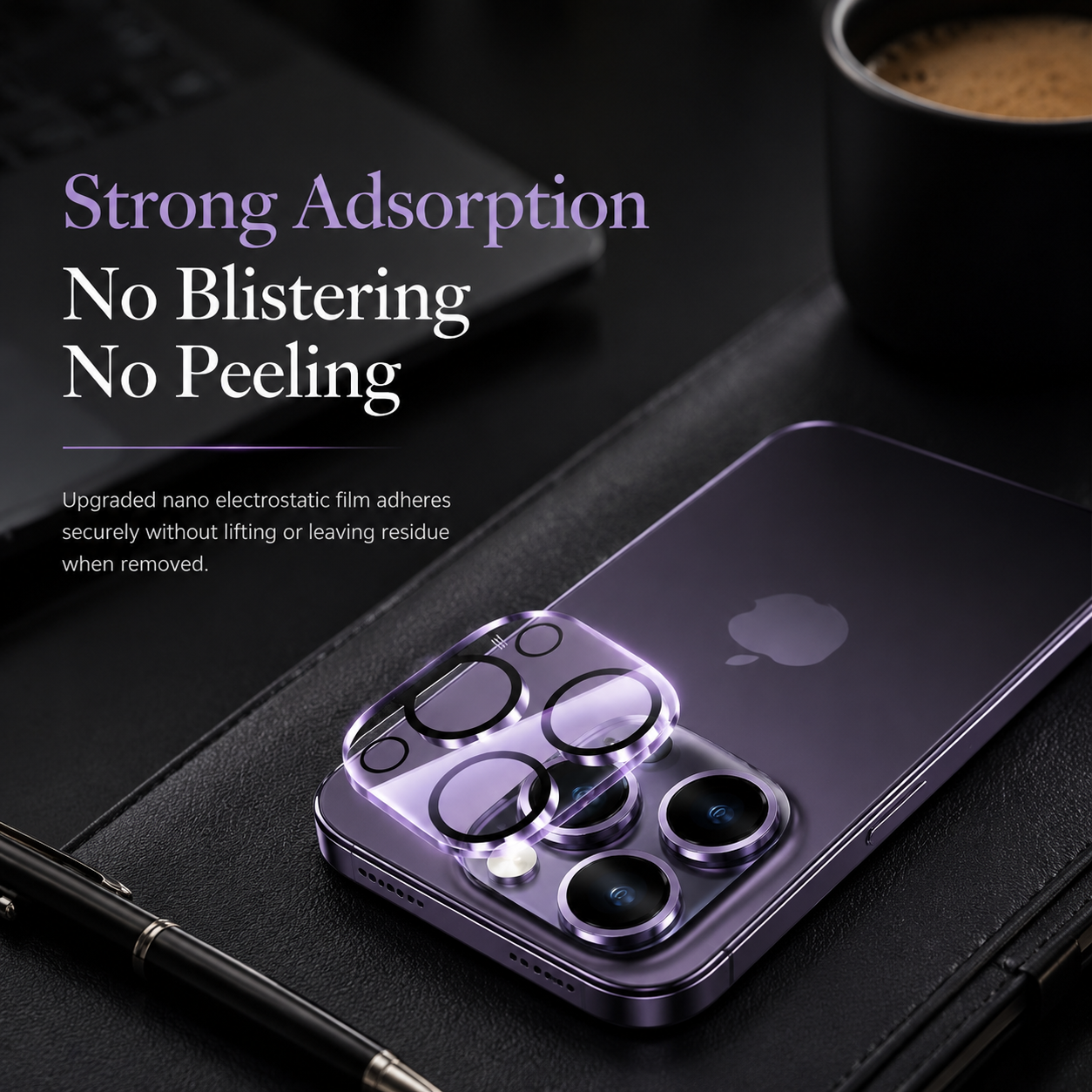 Premium Ultra Thin Camera Lens Protector 4 Pack Tempered Glass Camera Lens Cover Anti-Scratch Anti-Fingerprint Full Coverage HD Clear Compatible with iPhone