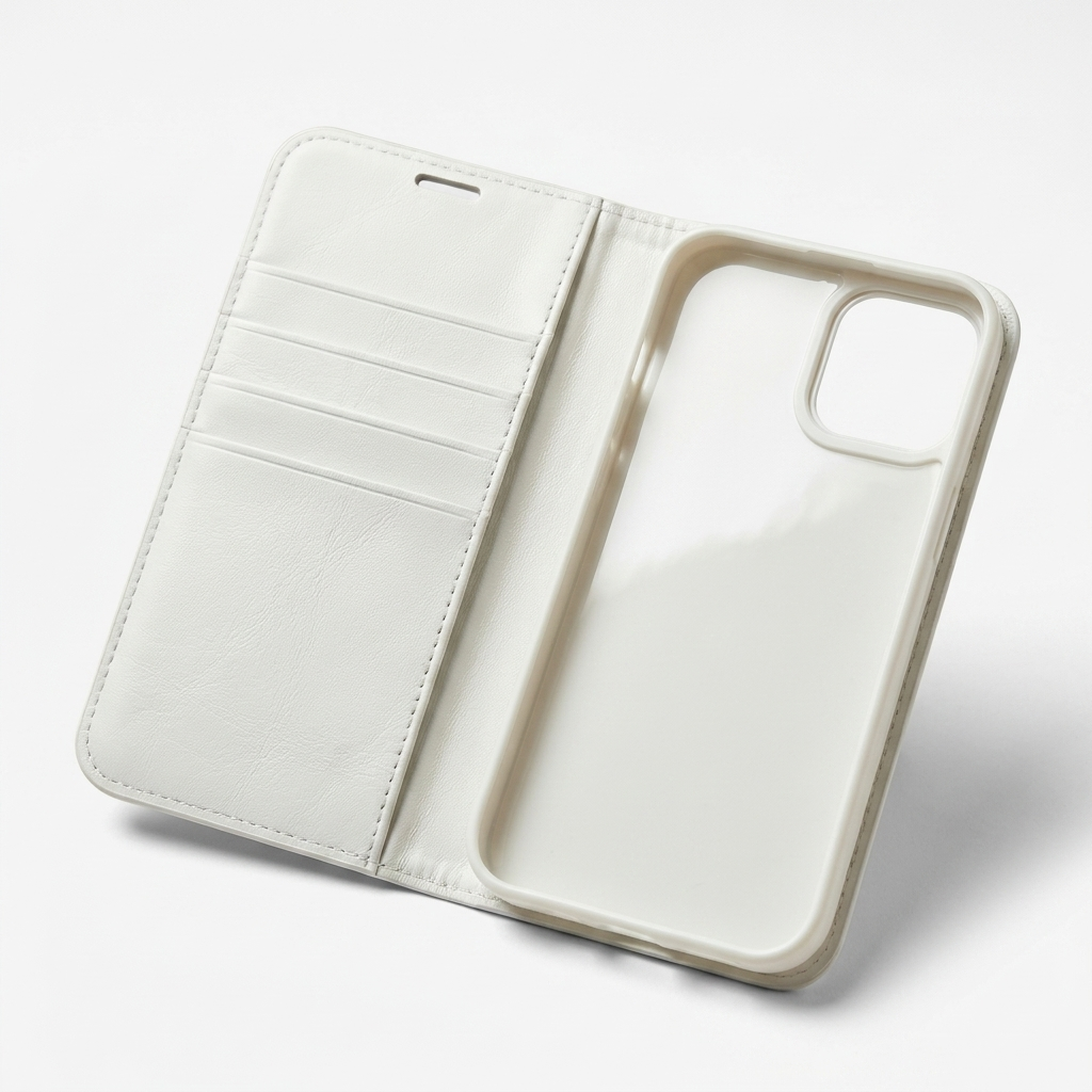 Leather-Look Wallet Flip Case with Card Slots Compatible with iPhone 16 Pro Max