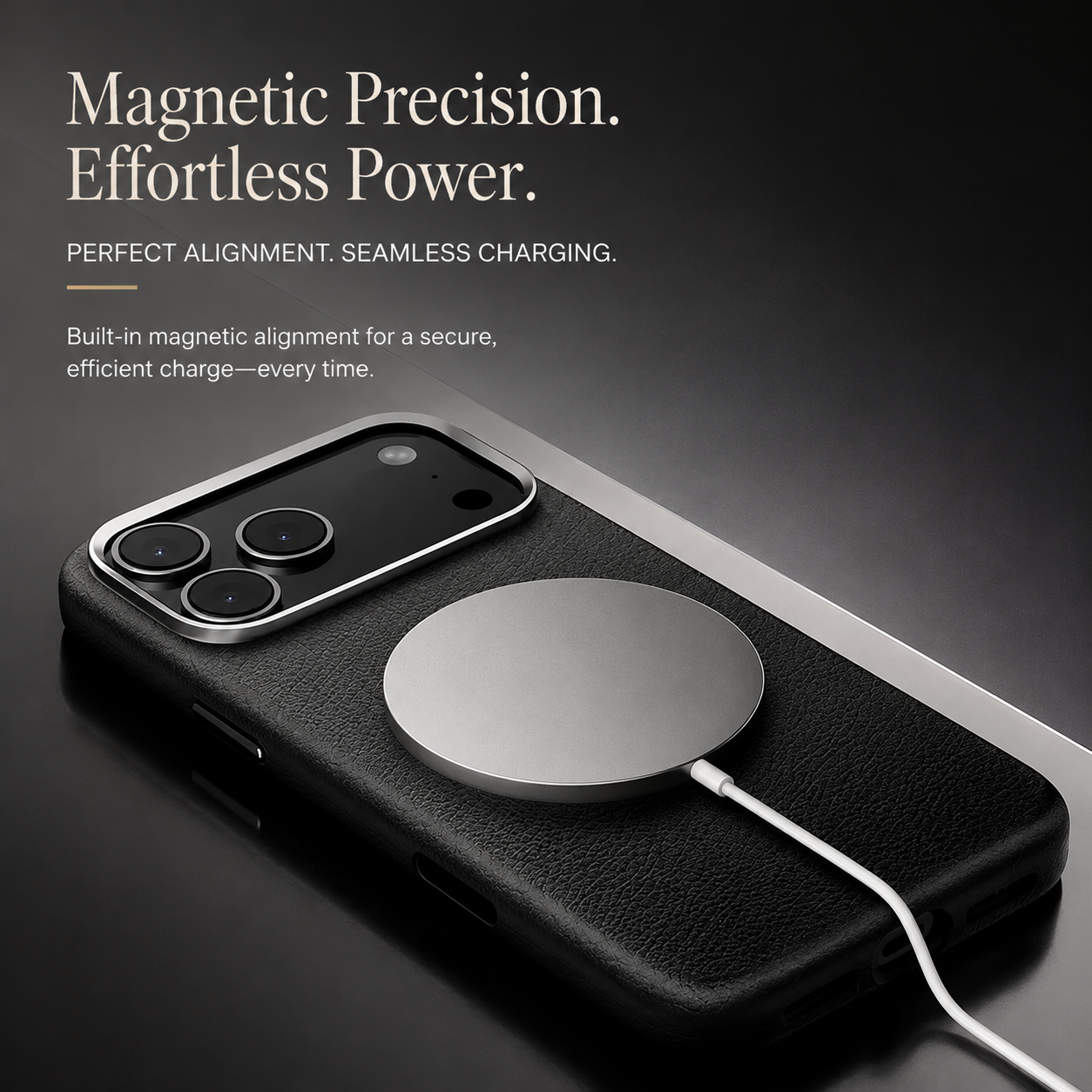 Luxury iPhone Case MagSafe Compatible Leather Protective Cover Metal Camera Lens Protection Shockproof Anti Fingerprint Magnetic Wireless Charging Full Coverage