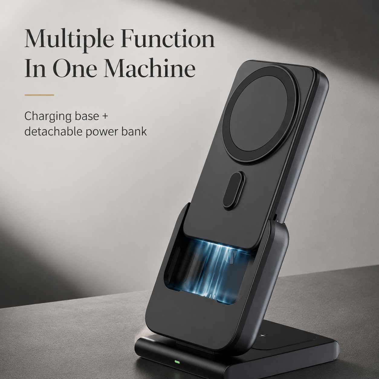 Premium 3-in-1 Magnetic Wireless Charging Station Fast Wireless Charger Portable Power Bank Foldable Charging Dock USB Type C Compatible with iPhone