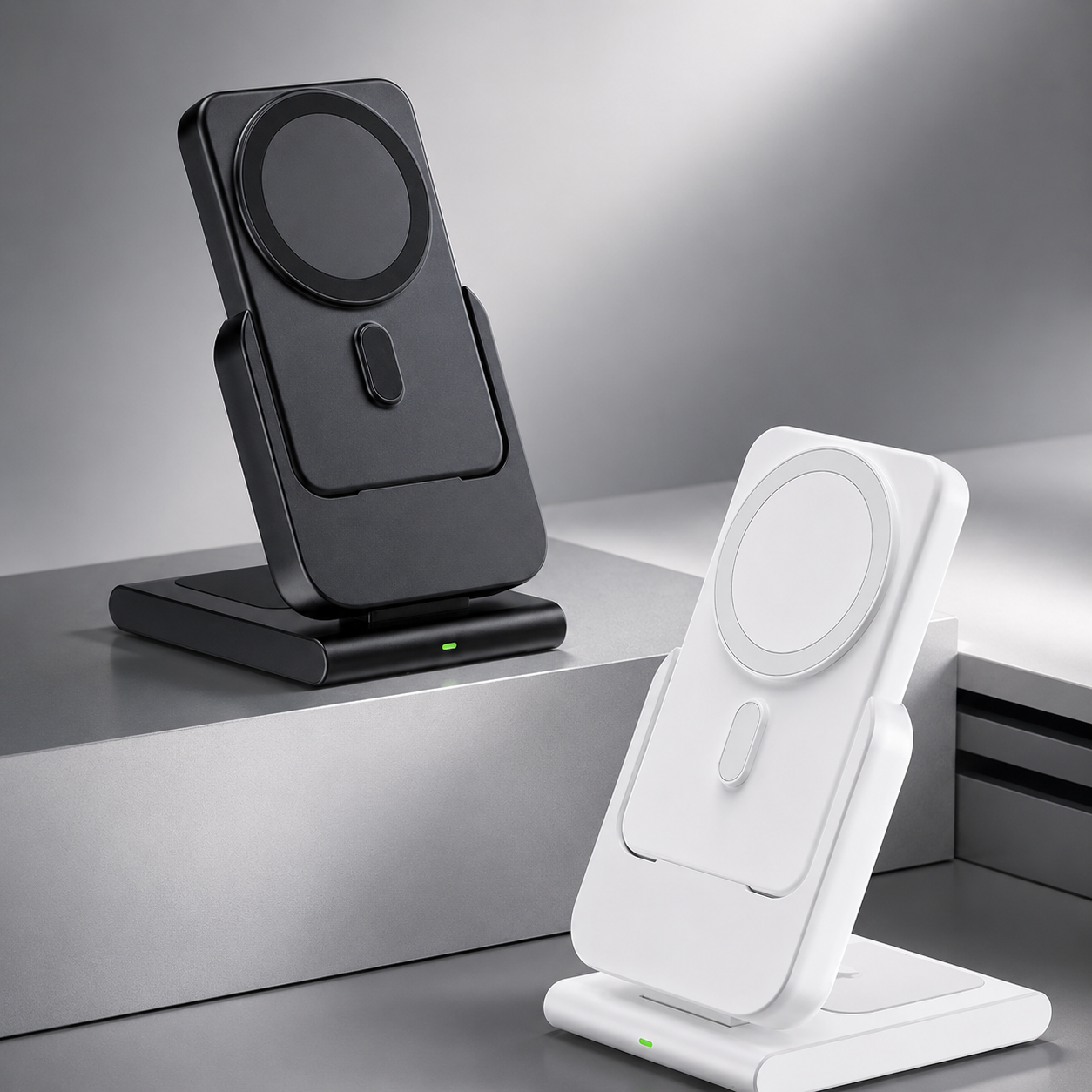 Premium 3-in-1 Magnetic Wireless Charging Station Fast Wireless Charger Portable Power Bank Foldable Charging Dock USB Type C Compatible with iPhone