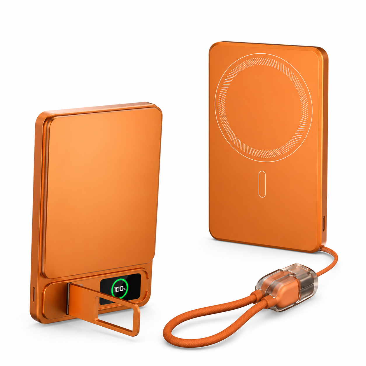 Premium 3 in 1 Magnetic Wireless Power Bank 20W Fast Charging Portable Battery Built In Stand Digital Display Watch Charger Compatible with iPhone