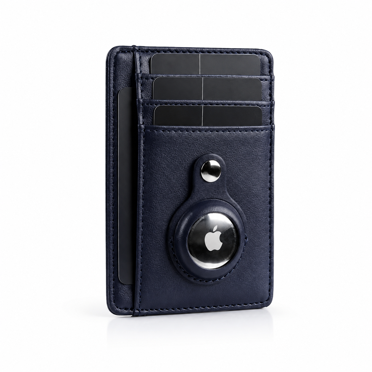 Premium AirTag Wallet Leather Card Holder RFID Blocking Anti Lost Slim Wallet Scratch Resistant Cash Coin Holder Compatible with iPhone