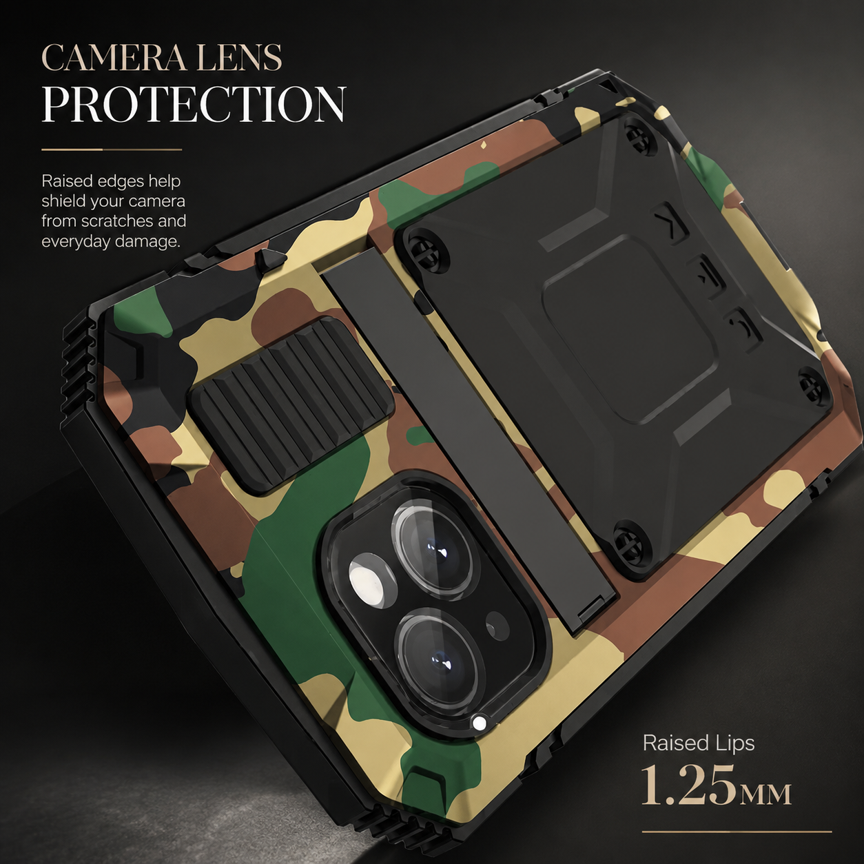 Premium Durable iPhone Case Heavy Duty Aluminum Metal Armor Cover Tempered Glass Screen IP54 Water Resistant Shockproof Full Body Protective Design