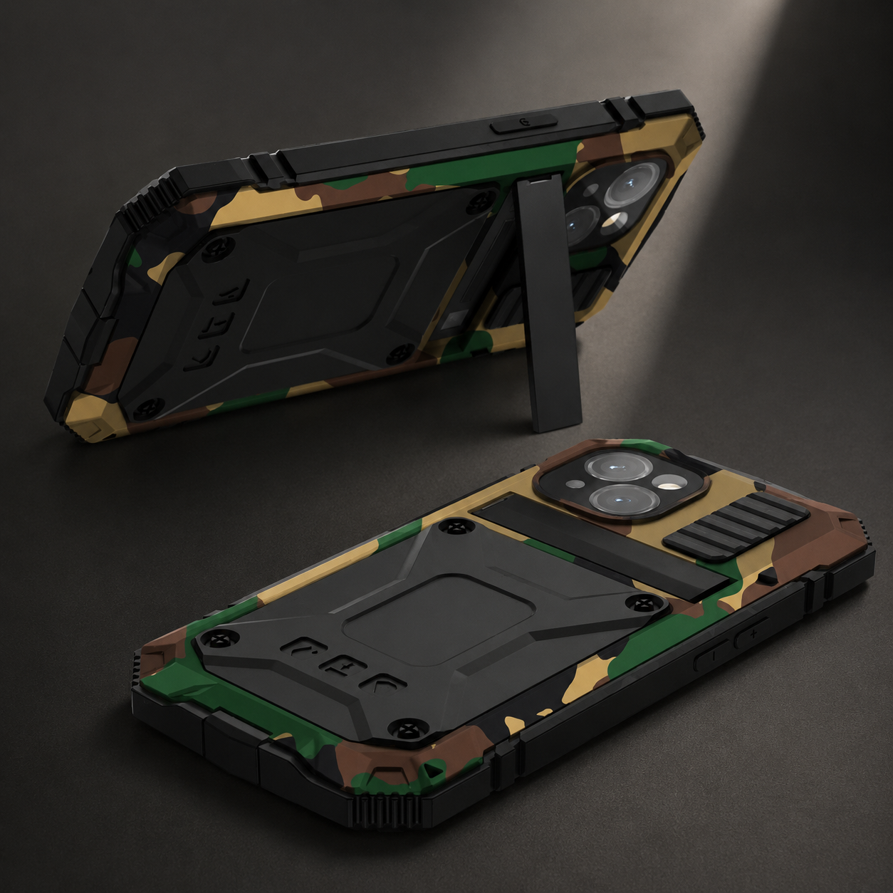 Premium Durable iPhone Case Heavy Duty Aluminum Metal Armor Cover Tempered Glass Screen IP54 Water Resistant Shockproof Full Body Protective Design