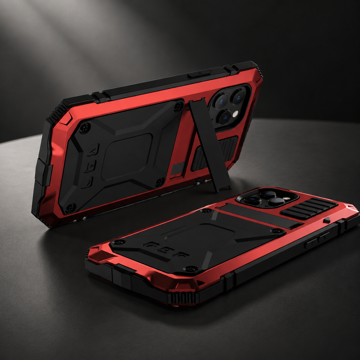 Premium Durable iPhone Case Heavy Duty Aluminum Metal Armor Cover Tempered Glass Screen IP54 Water Resistant Shockproof Full Body Protective Design