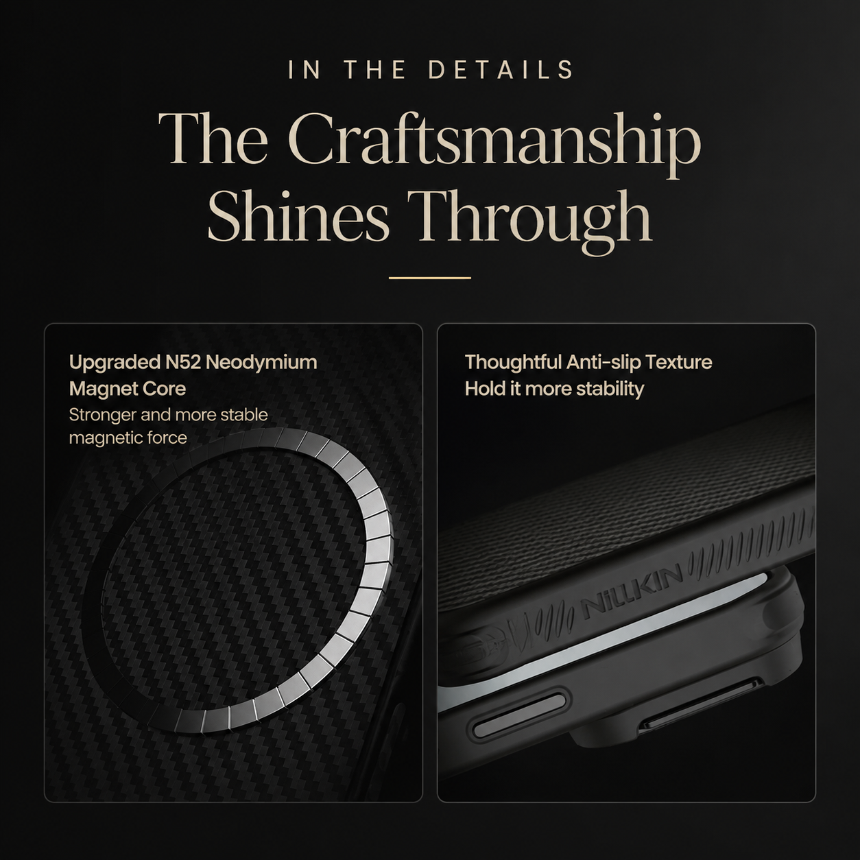 Premium Durable iPhone Case MagSafe Compatible CamShield Cover Foldable Lens Stand Shockproof Textured PC Half Wrapped Non Slip Protective Design