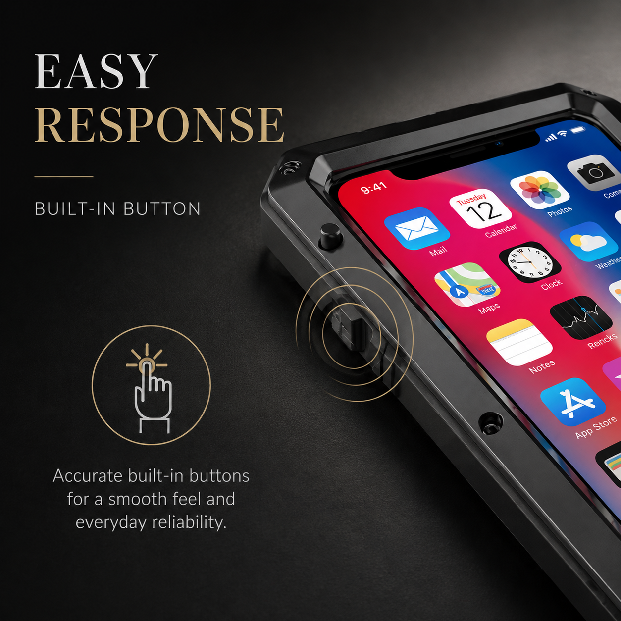 Premium Durable iPhone Case Shockproof Armor Aluminum Metal Full Protective Bumper Cover Anti Fingerprint Non Slip Anti Scratch Rugged Design