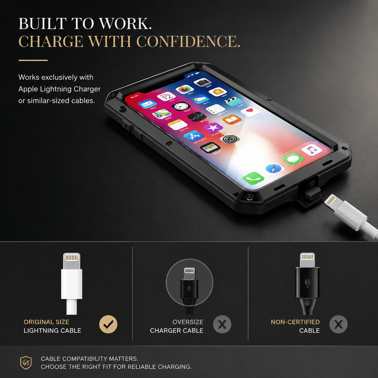 Premium Durable iPhone Case Shockproof Armor Aluminum Metal Full Protective Bumper Cover Anti Fingerprint Non Slip Anti Scratch Rugged Design