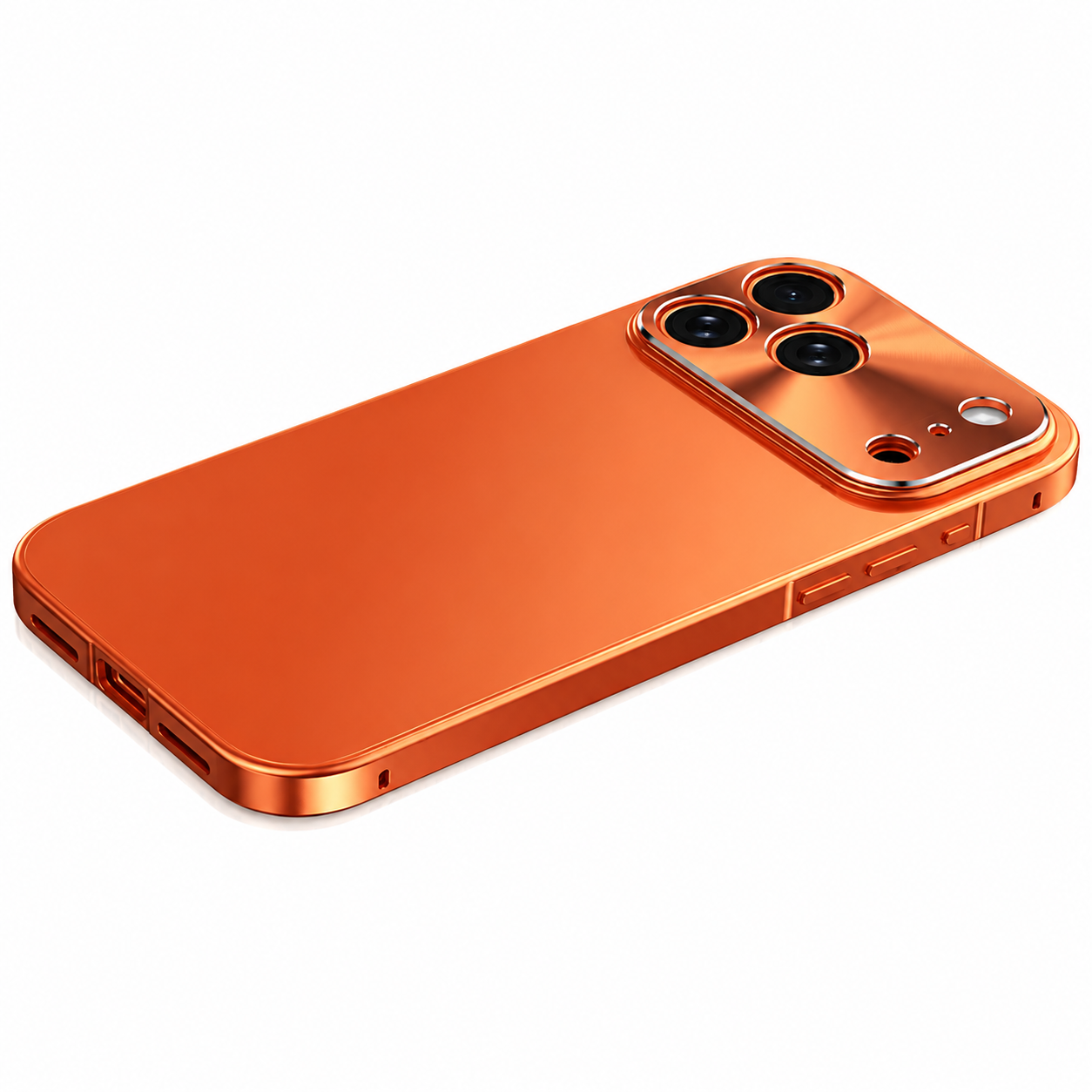 Premium Luxury iPhone Case Aluminum Alloy Frame Frosted Matte Backplate Cover Shockproof Camera Lens Protection Ultra Thin Slim Durable Design Finish