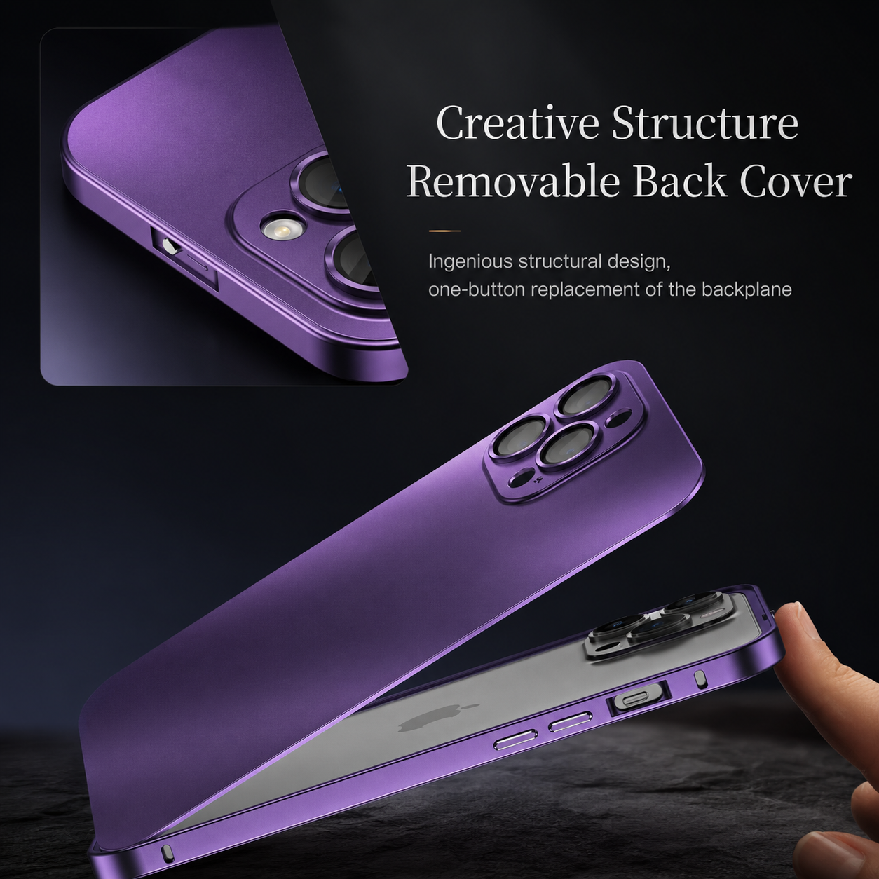 Premium Luxury iPhone Case Aluminum Alloy Frame PC Back Cover Shockproof Camera Protection Slim Lightweight Protective Durable Design Finish