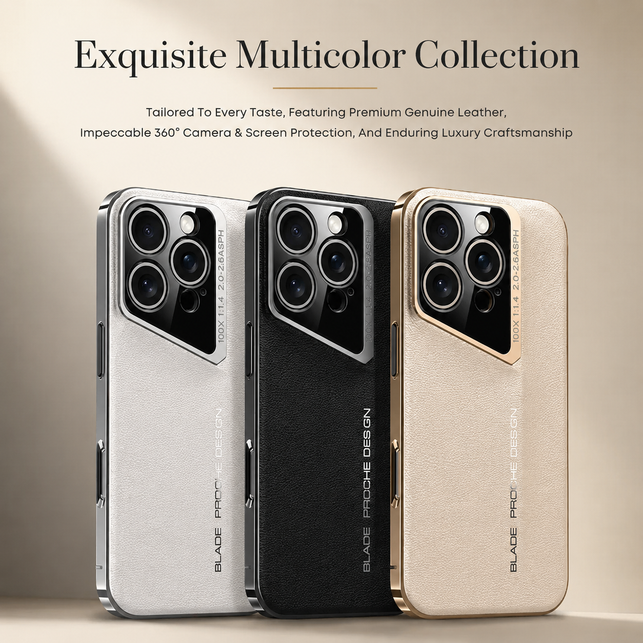 Premium Luxury iPhone Case Electroplated Genuine Leather Cover Hard PC Back TPU Frame Shockproof Camera Lens Protection Slim Anti Slip Design Finish