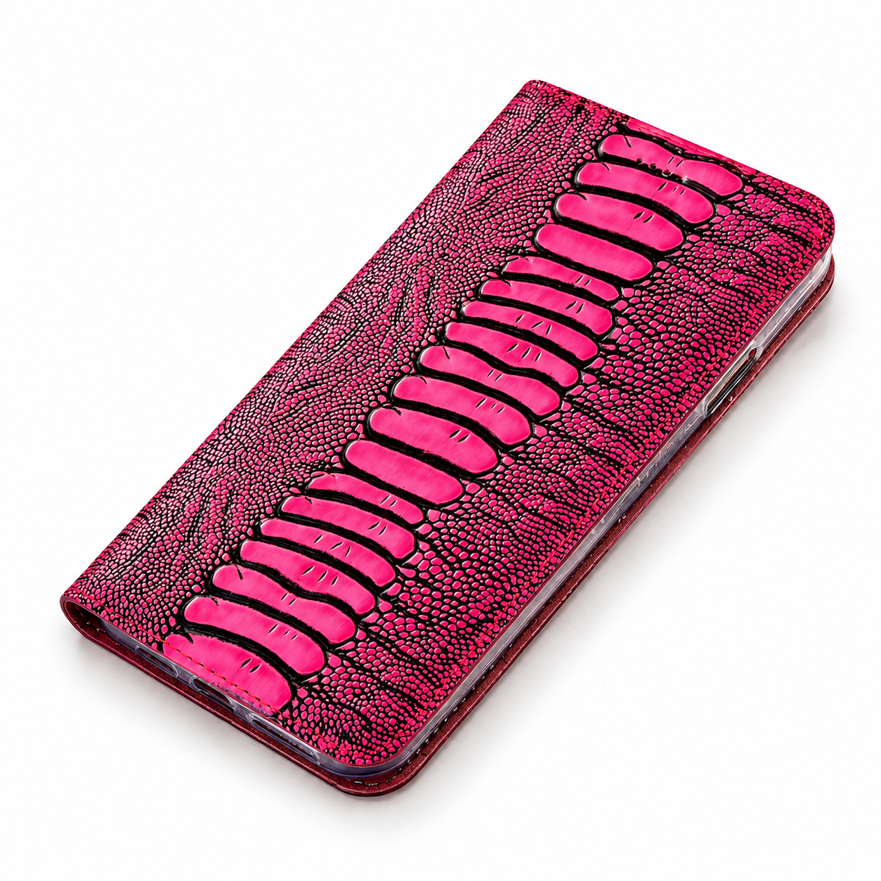 Premium Luxury iPhone Case Genuine Leather Flip Wallet Cover Card Holder Magnetic Closure Shockproof Full Body Protection Slim Elegant Design Finish