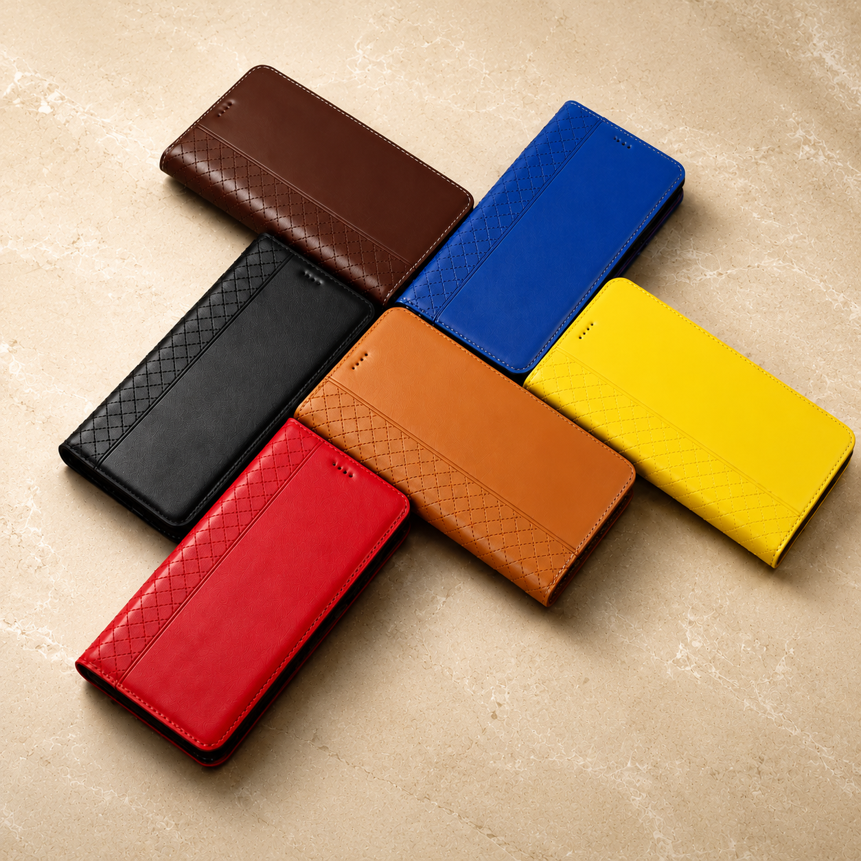 Premium Luxury iPhone Case Genuine Nappa Leather Wallet Flip Cover Card Holder Magnetic Closure Shockproof Full Body Protection Slim Business Design Finish