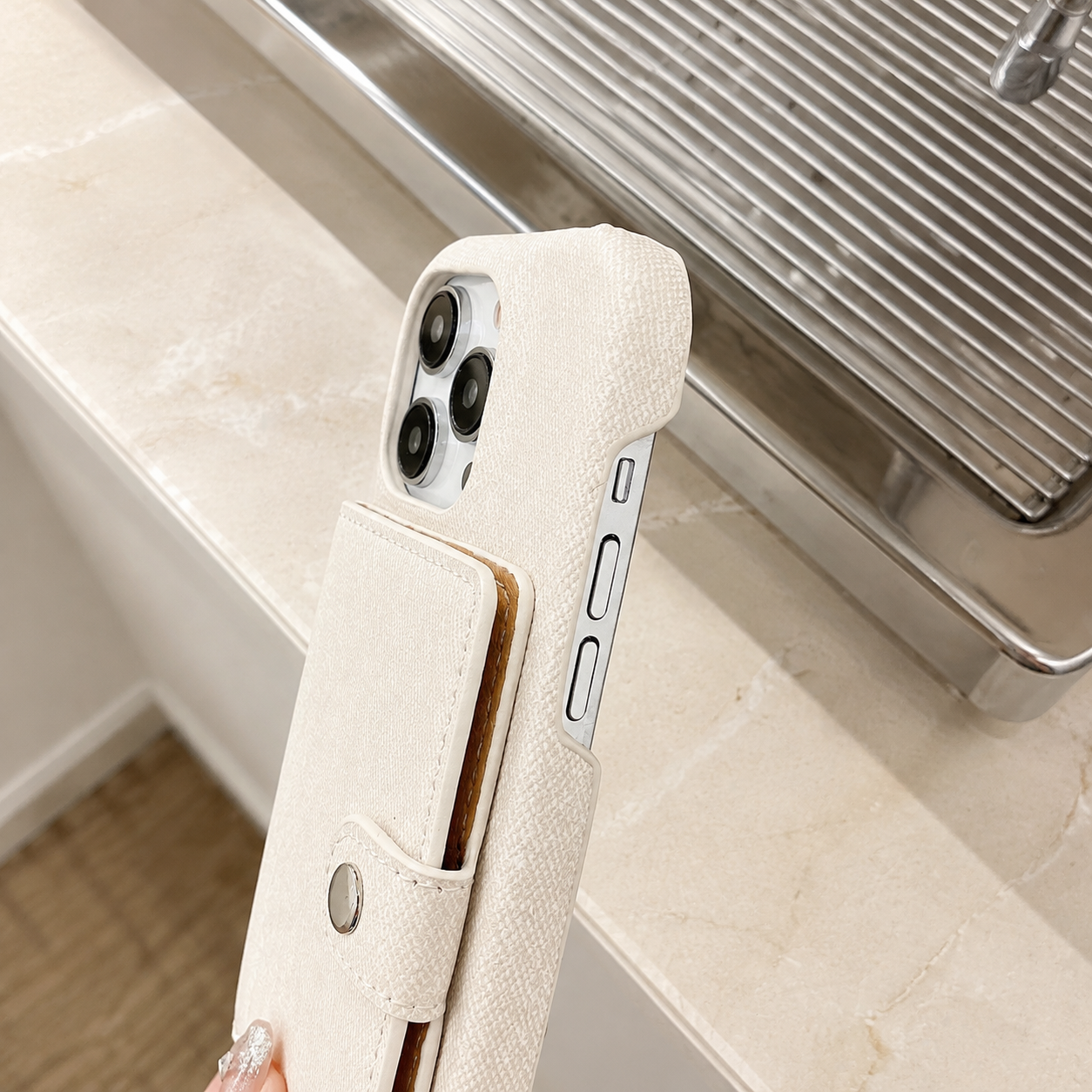 Premium Luxury iPhone Case Leather Wallet Crossbody Flip Cover PU Leather Card Pocket Shoulder Strap Shockproof Full Coverage Slim Design Finish