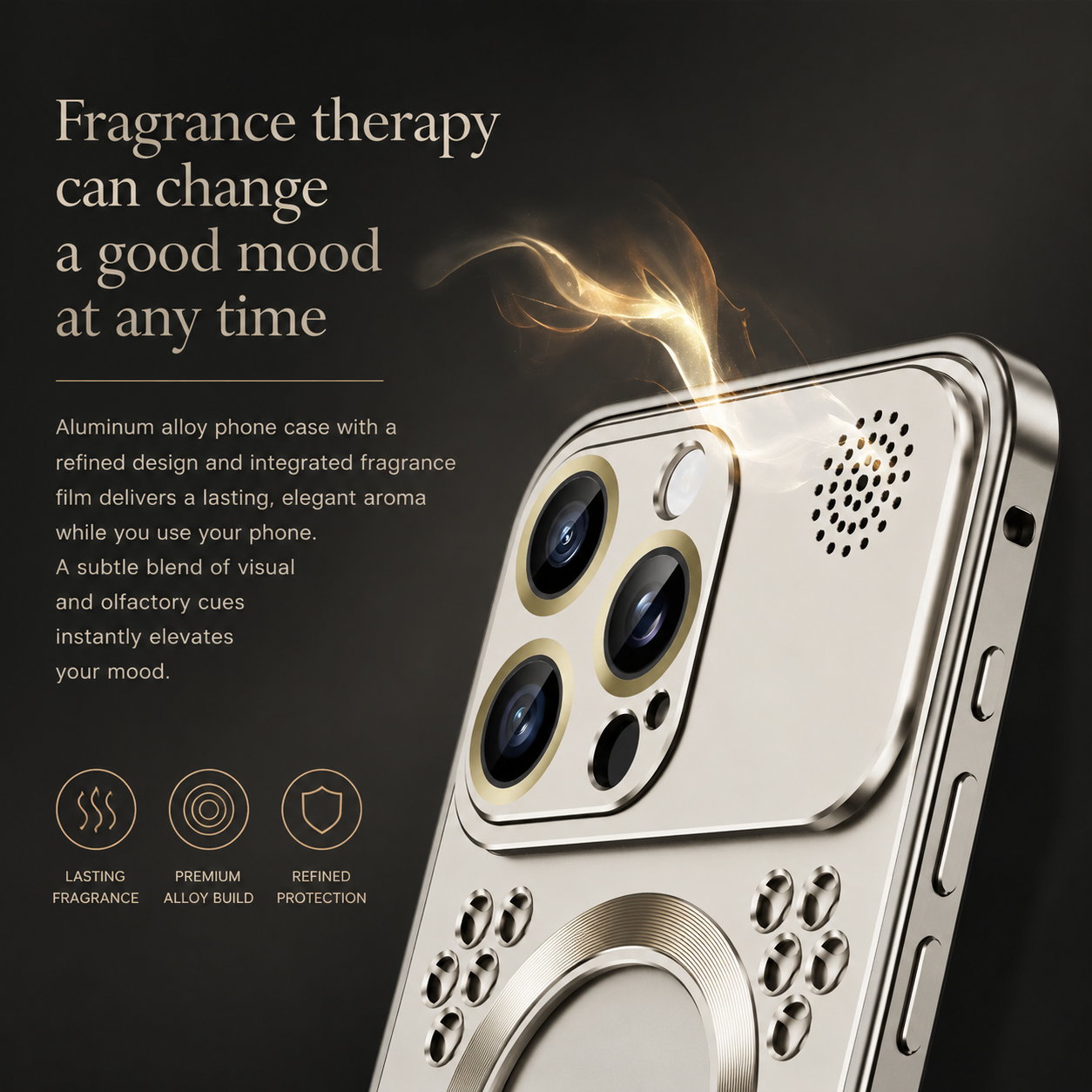 Premium Luxury iPhone Case MagSafe Compatible Aluminum Frame Heat Dissipation Metal Cover Shockproof Camera Protection Electroplated Slim Durable Design Finish