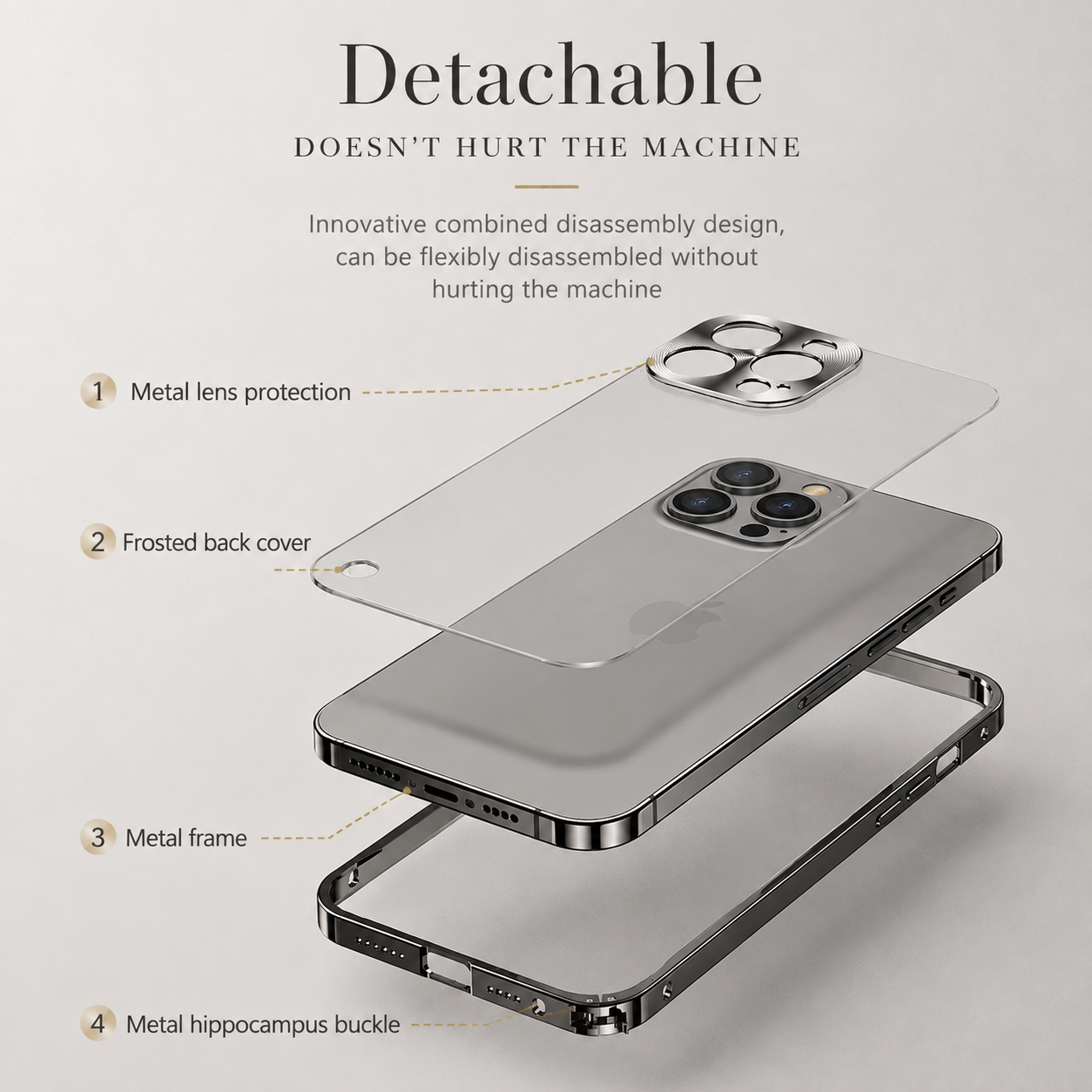 Premium Luxury iPhone Case MagSafe Compatible Aluminum Metal Frame Cover Shockproof Full Camera Protection Magnetic Fit Wireless Charging Slim Design Finish