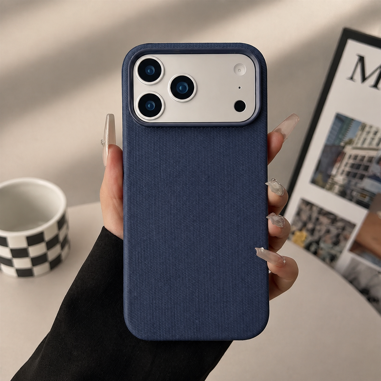 Premium Luxury iPhone Case MagSafe Compatible Business Cover Wireless Charging Full Protection Polyester Fiber Durable Protective Design Finish