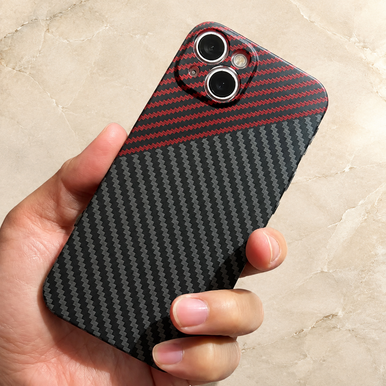 Premium Luxury iPhone Case MagSafe Compatible Carbon Fiber Texture Matte Cover Hard PC Shockproof Camera Protection Ultra Thin Slim Durable Design Finish