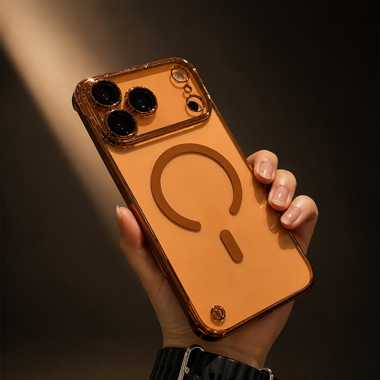Premium Luxury iPhone Case MagSafe Compatible Frameless Transparent PC Cover Borderless Camera Protection Anti Fingerprint Anti Scratch Durable Design