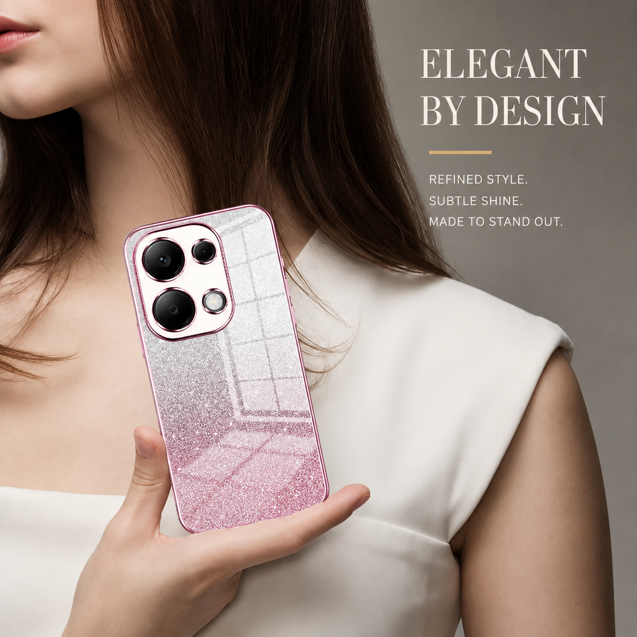 Premium Luxury iPhone Case MagSafe Compatible Glitter TPU Cover Shockproof Camera Lens Protection Slim Protective Durable Design Finish Style Matte