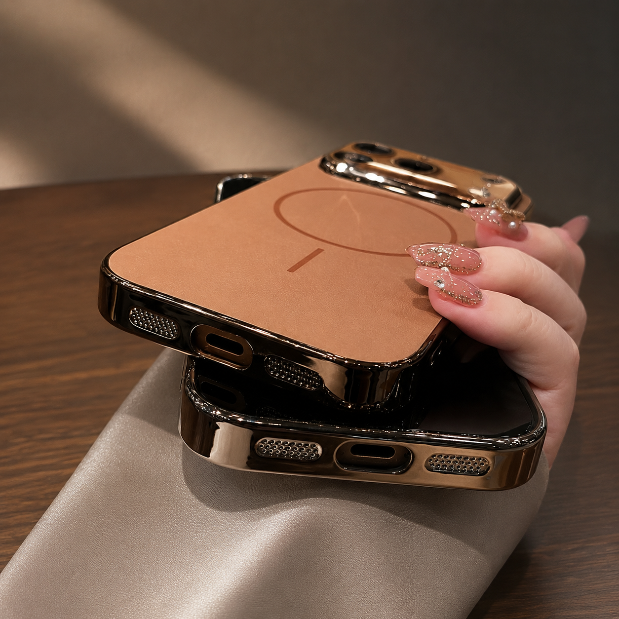 Premium Luxury iPhone Case MagSafe Compatible Hard PC Cover Tempered Glass Camera Protection Shockproof Anti Fingerprint Color Collision Durable Design