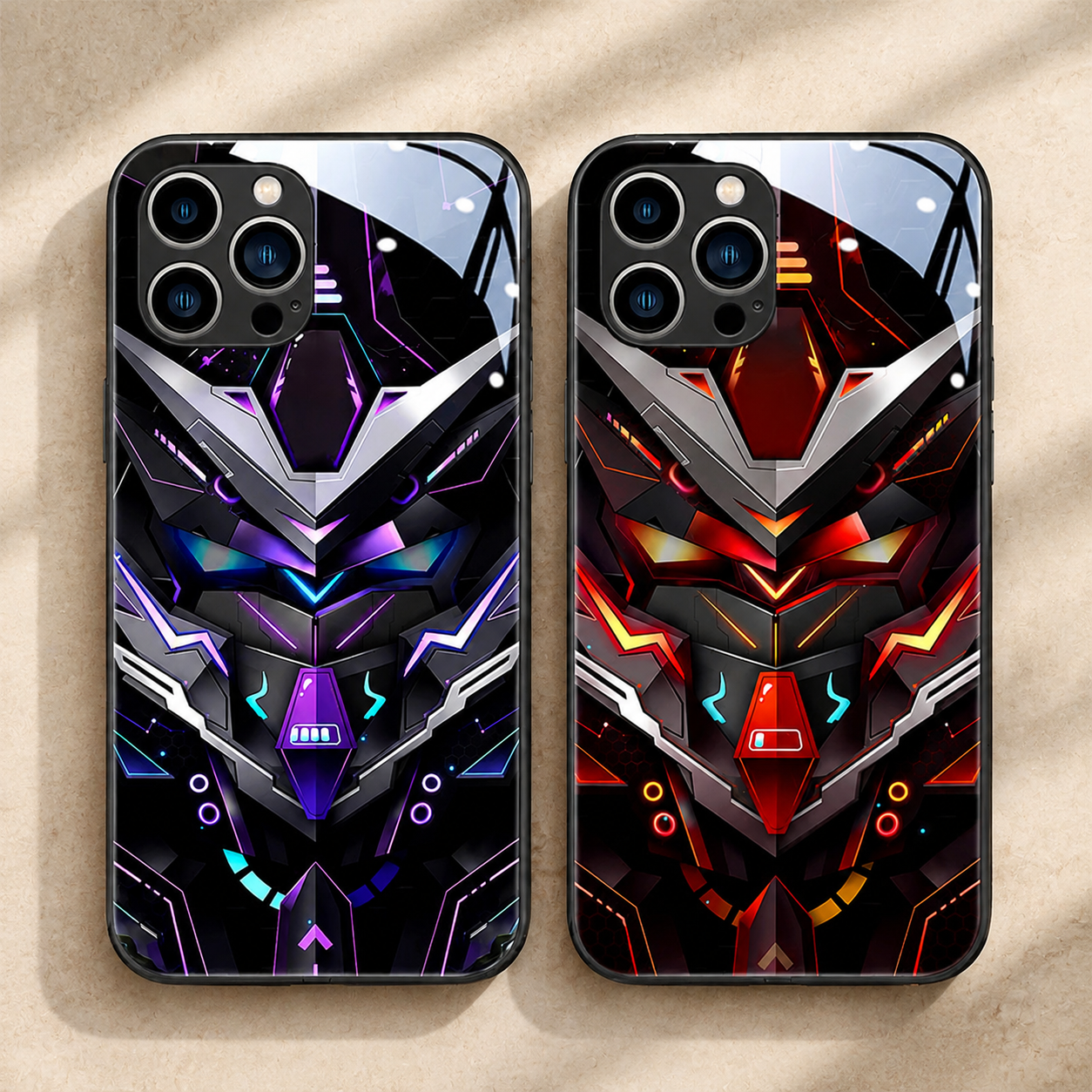 Premium Luxury iPhone Case MagSafe Compatible LED Notification Light Cover Mecha Design Shockproof Camera Protection Ultra Thin Durable Design Finish