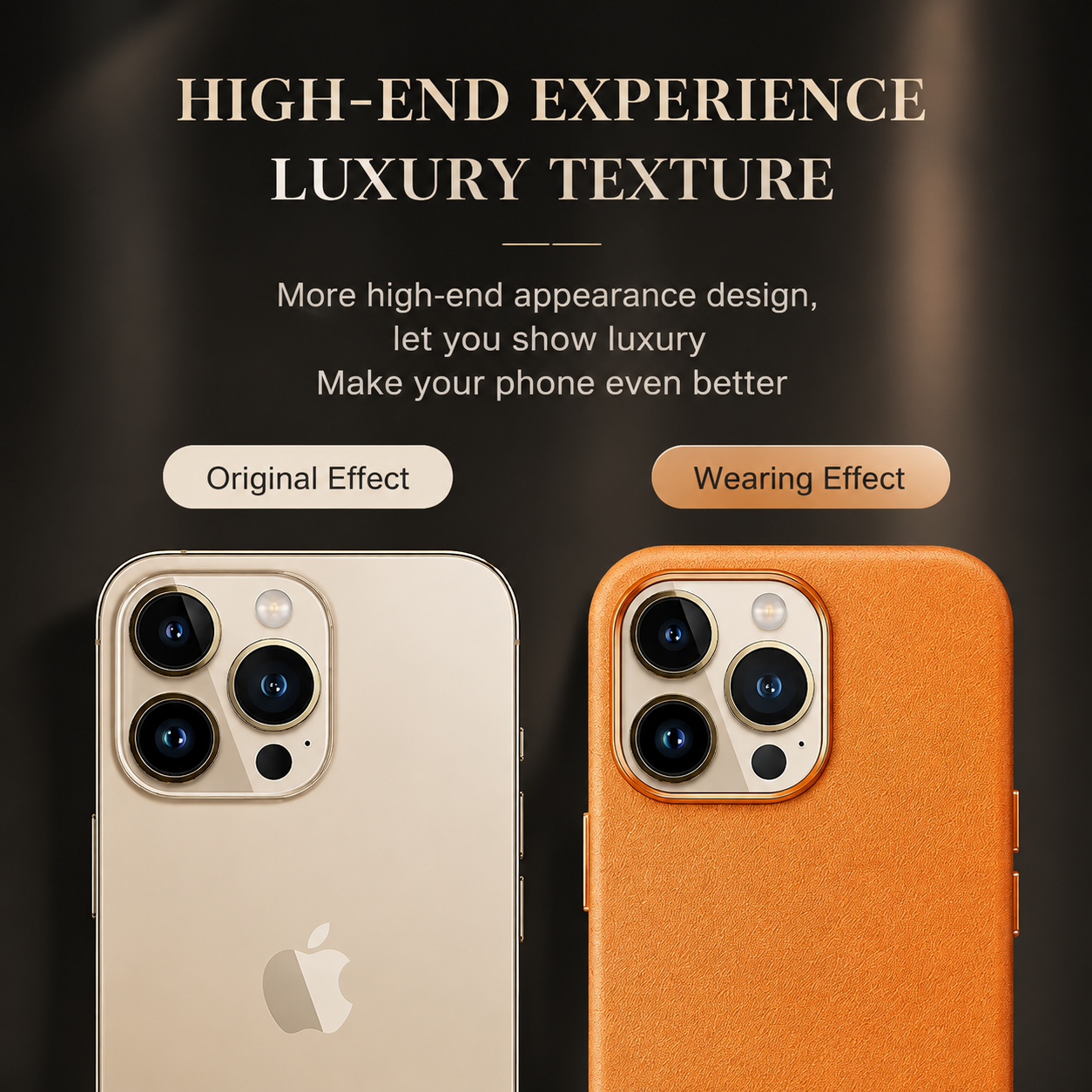 Premium Luxury iPhone Case MagSafe Compatible Leather Cover Strong Magnetic Support Half Wrapped Shockproof Protective Durable Design Premium Finish