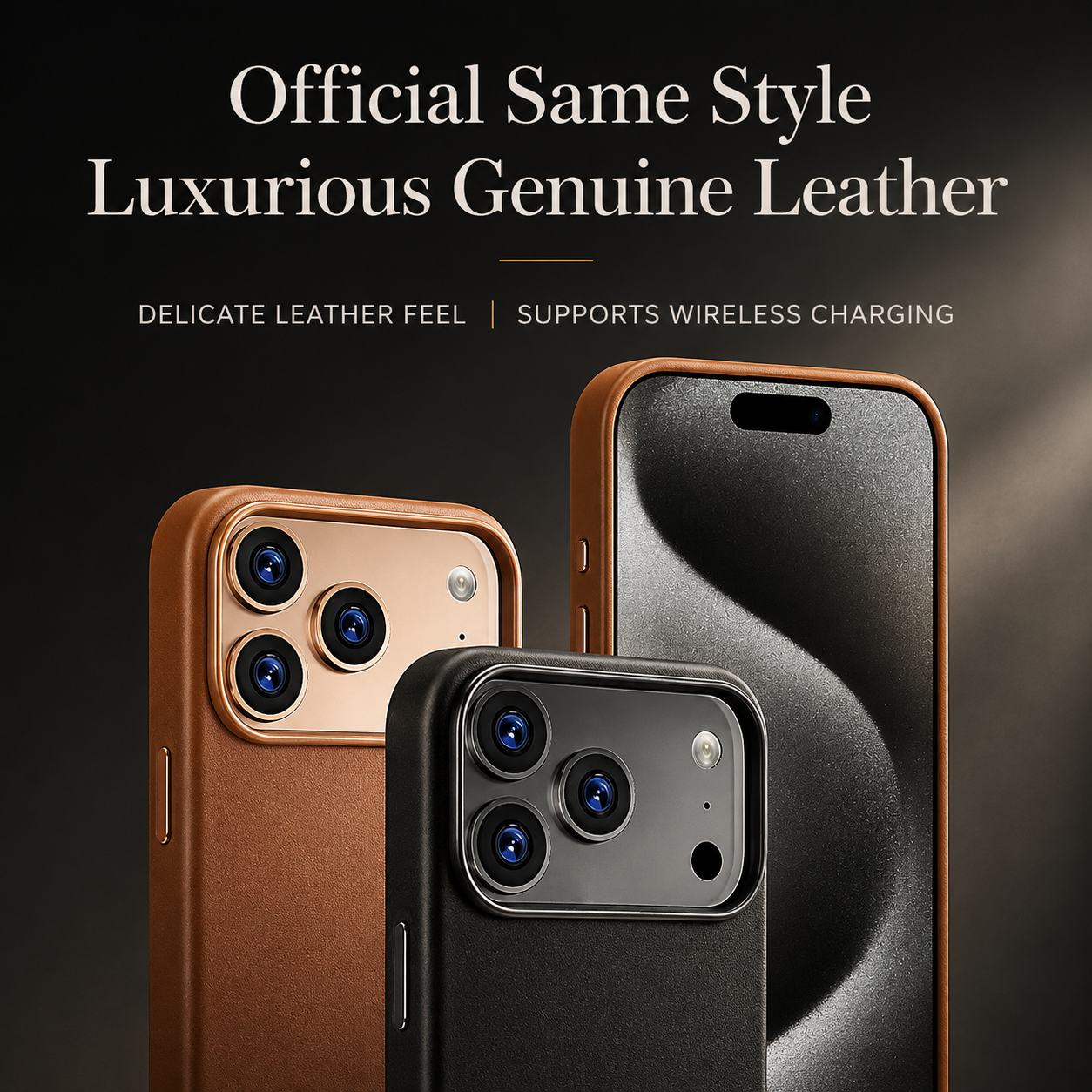 Premium Luxury iPhone Case MagSafe Compatible Leather Cover Strong Magnetic Support Half Wrapped Shockproof Protective Durable Design Premium Finish