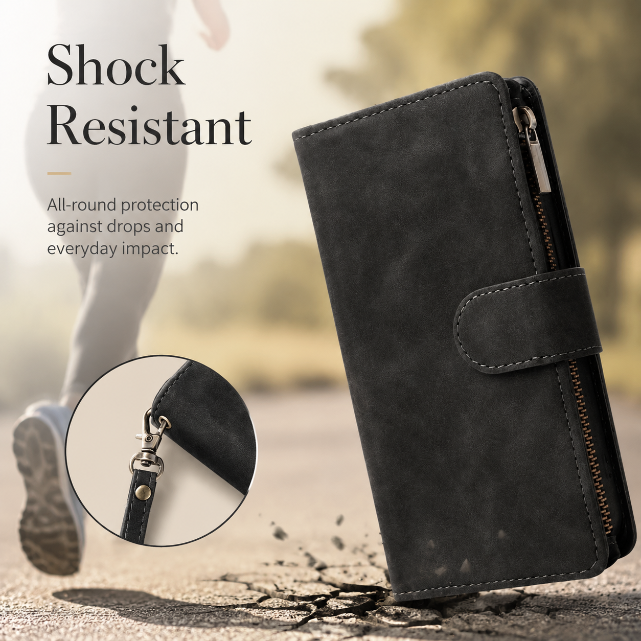 Premium Luxury iPhone Case MagSafe Compatible Leather Wallet Cover Card Holder Magnetic Closure Shockproof Camera Protection Slim Design Finish