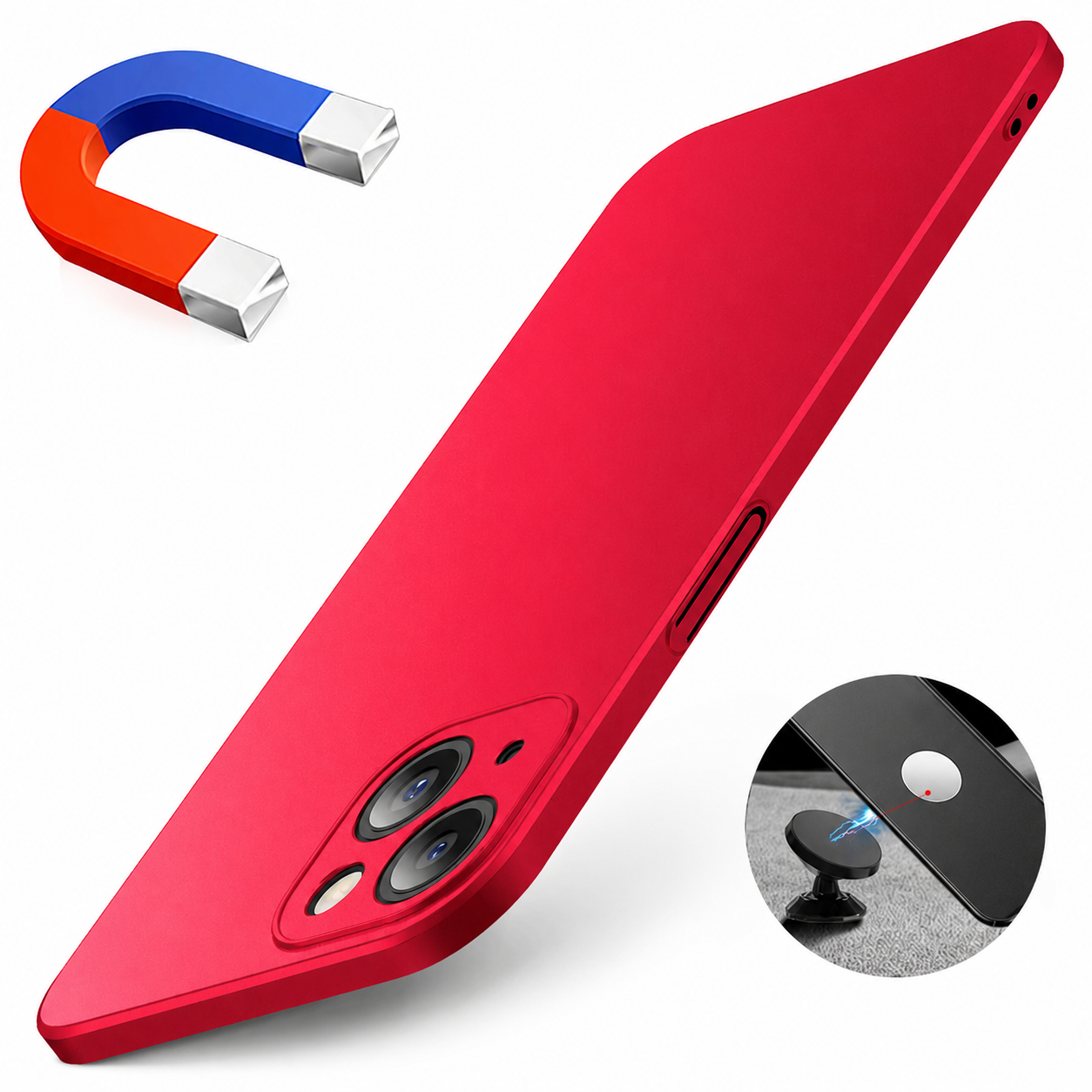 Premium Luxury iPhone Case MagSafe Compatible Magnetic Car Mount Cover Matte Shockproof Camera Protection Ultra Thin Slim Durable Design Finish