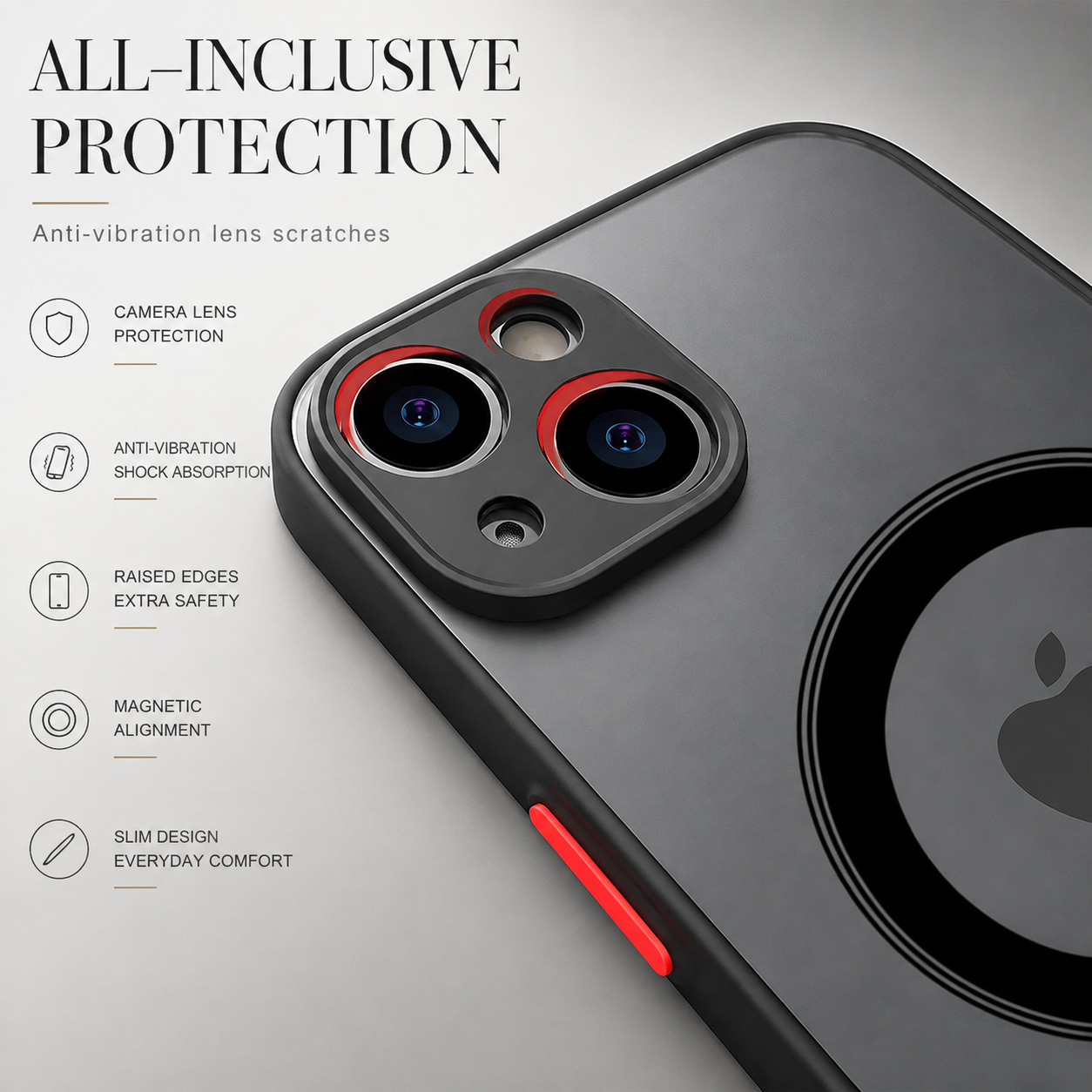 Premium Luxury iPhone Case MagSafe Compatible Matte Magnetic Cover Shockproof Camera Lens Protection Slim Protective Durable Design Finish Style
