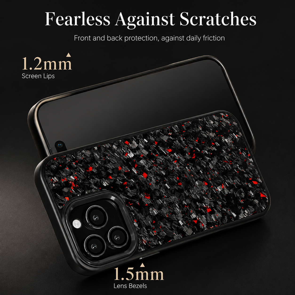 Premium Luxury iPhone Case MagSafe Compatible Real Forged Carbon Fiber Cover Metal Lens Button Shockproof Dual Layer Full Coverage Protective Design