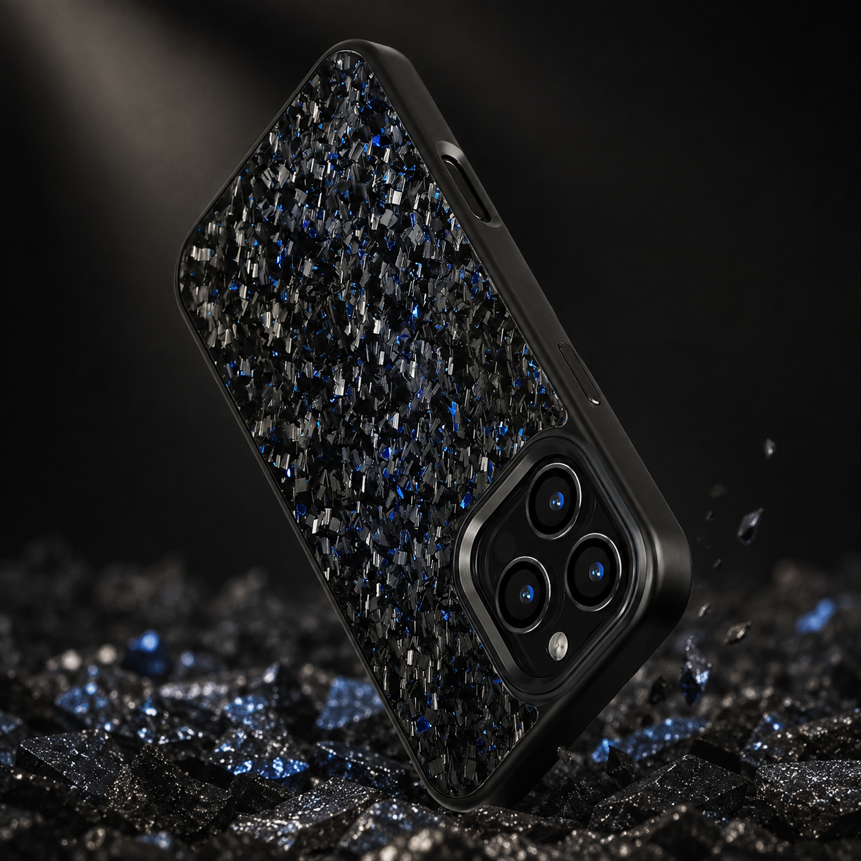 Premium Luxury iPhone Case MagSafe Compatible Real Forged Carbon Fiber Cover Metal Lens Button Shockproof Dual Layer Full Coverage Protective Design