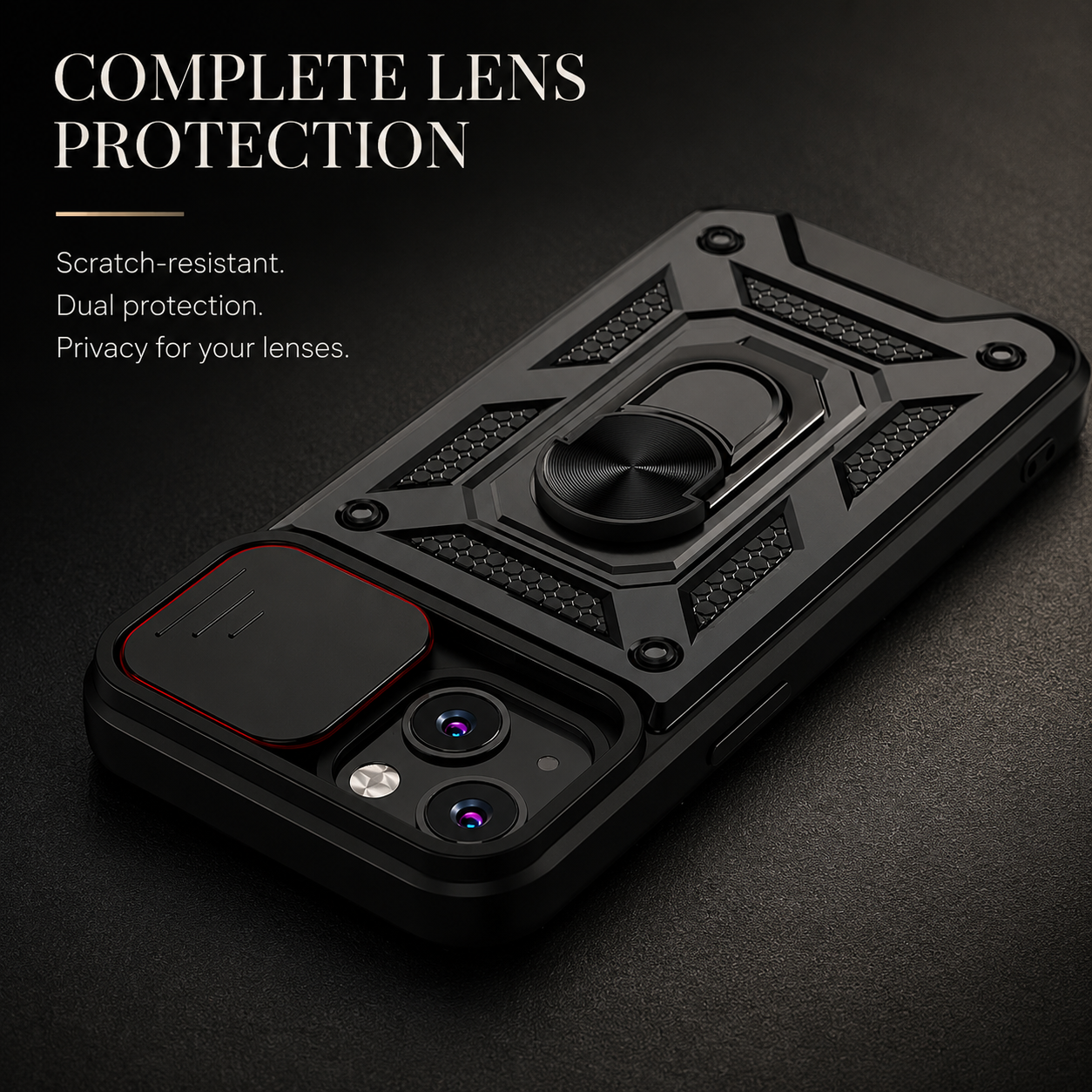 Premium Luxury iPhone Case MagSafe Compatible Rugged Armor Cover Kickstand Card Holder Shockproof 360 Protection Camera Lens Durable Design Finish