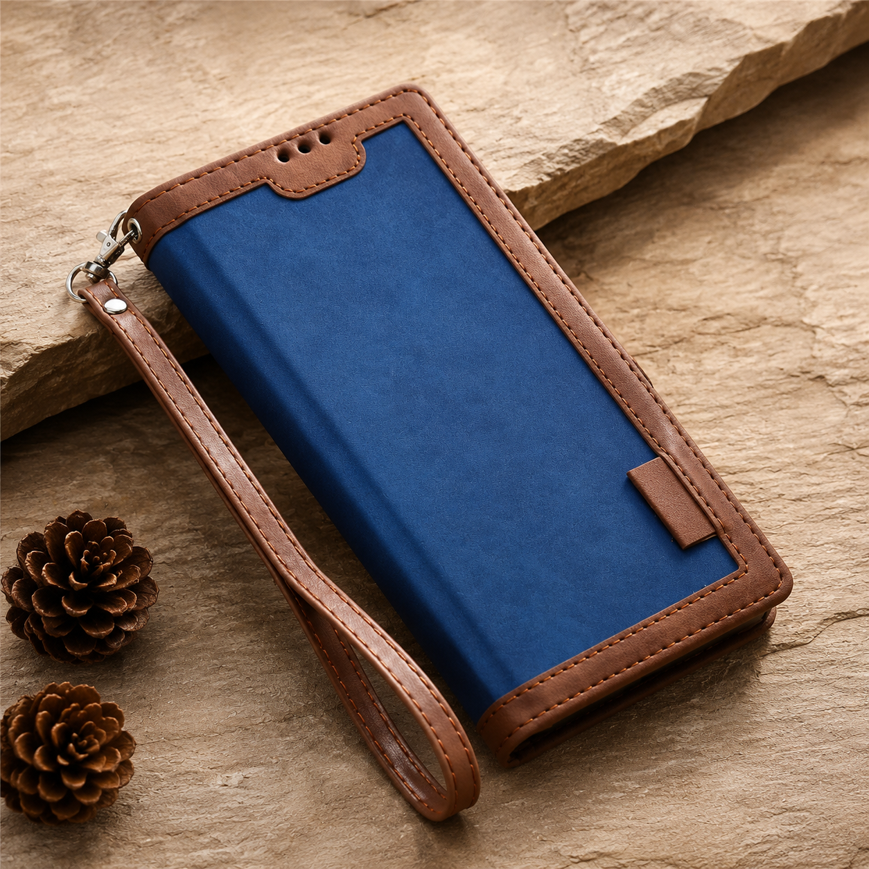 Premium Luxury iPhone Case PU Leather Wallet Flip Cover Card Slots Magnetic Closure Kickstand Shockproof Full Body Protection Slim Elegant Design Finish