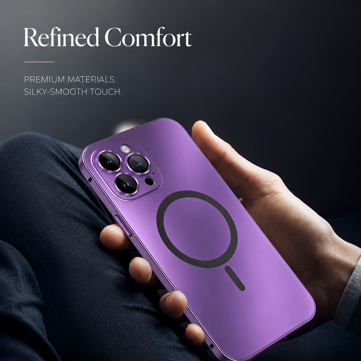Premium Magnetic Metal iPhone Case Aluminum Frame Shockproof Slim Protective Cover Lens Film Protection Transparent Back Luxury Design