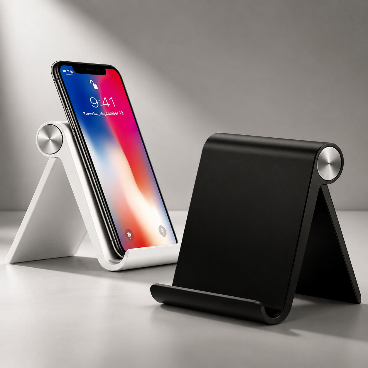 Premium Magnetic Phone Holder Stand Adjustable Foldable Desk Phone Stand Anti-Slip Mobile Phone Holder Ergonomic Viewing Stand Compatible with iPhone