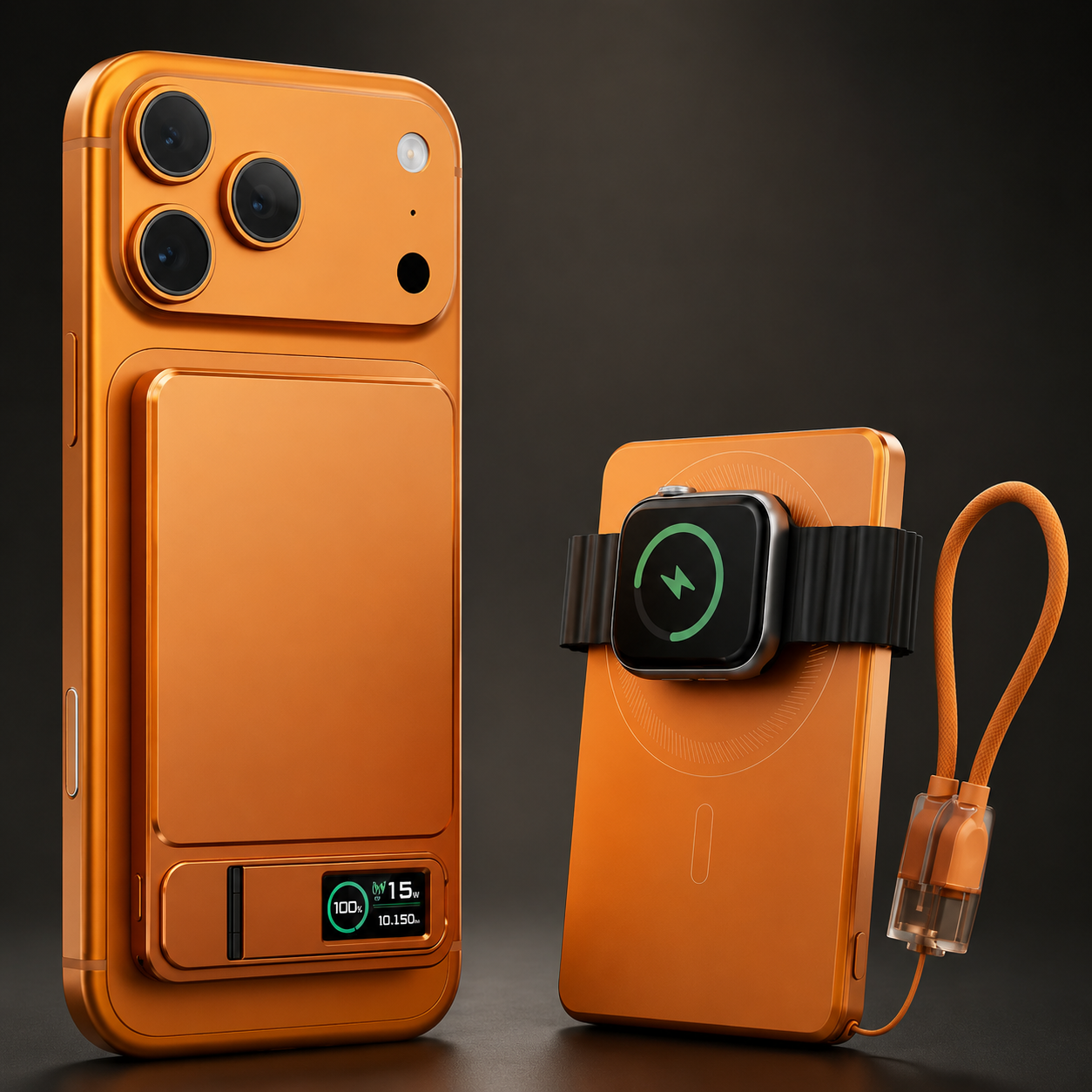 Premium Magnetic Wireless Power Bank 10000mAh Fast Charging Portable Charger 20W USB Type C Magnetic Battery Pack Digital Display Phone Stand Compatible with iPhone