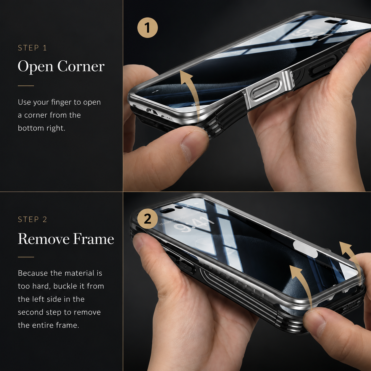 Premium Magnetic iPhone Case Full Body Tempered Glass MagSafe Compatible Shockproof Cover 360 Protection Wireless Charging Slim Protective Design