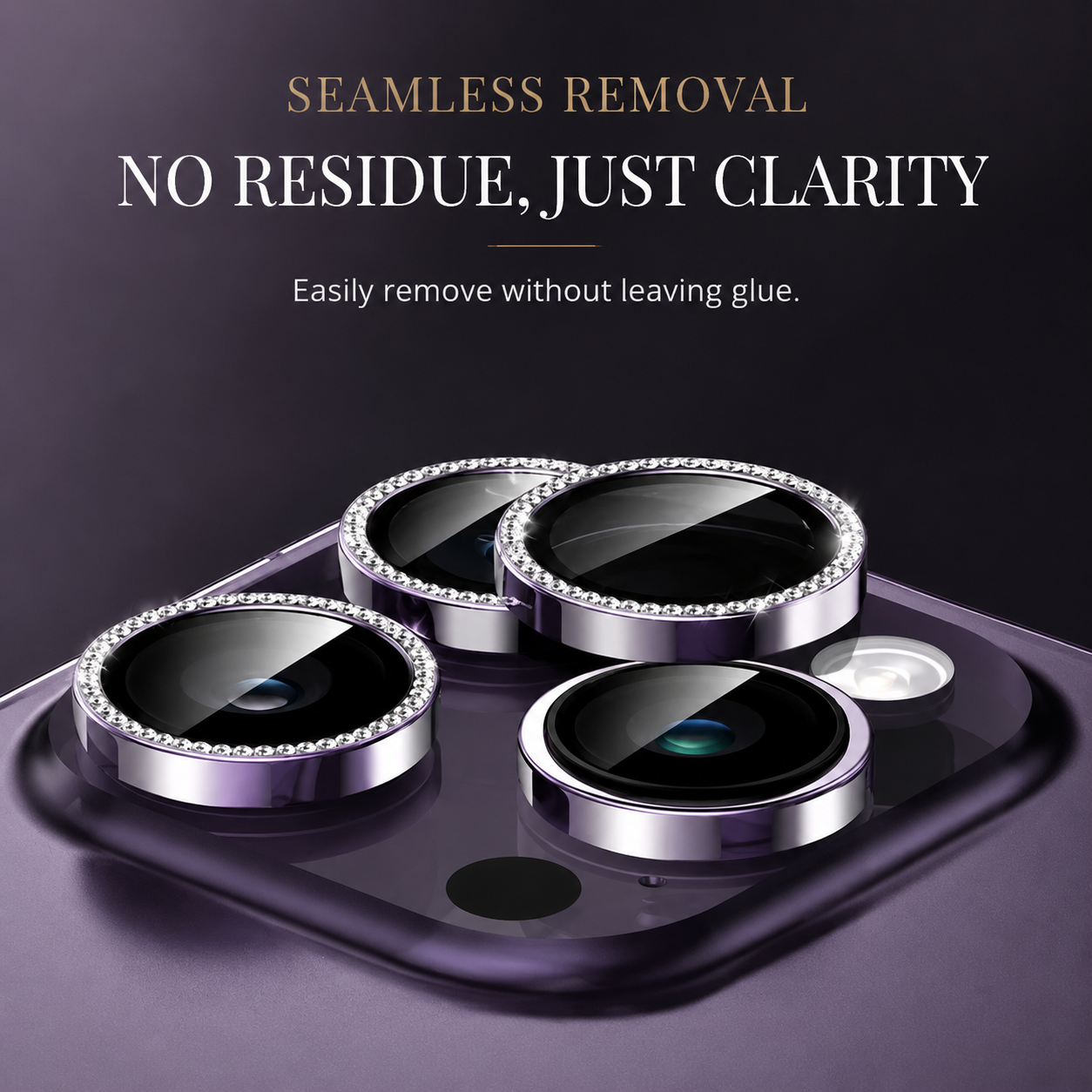 Premium Metal Camera Lens Protector Tempered Glass Camera Lens Cover Scratch Resistant Shockproof Anti-Dust Protective Ring Compatible with iPhone