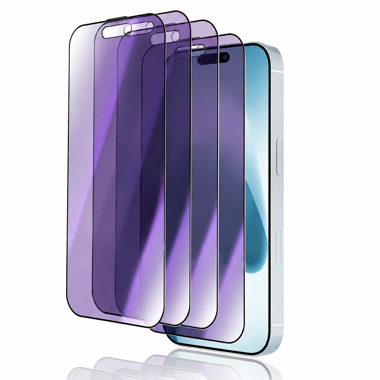 Premium Privacy Screen Protector Anti Spy Tempered Glass Anti Blue Light Full Coverage Scratch Resistant Screen Guard Compatible with iPhone