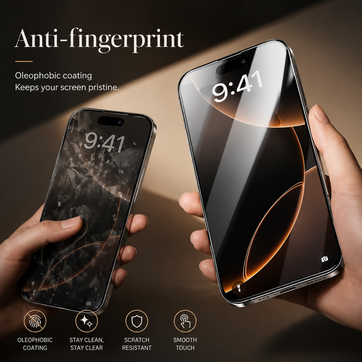 Premium Privacy Screen Protector Tempered Glass Anti Spy HD Full Coverage Oleophobic Anti Fingerprint Scratch Resistant Compatible with iPhone