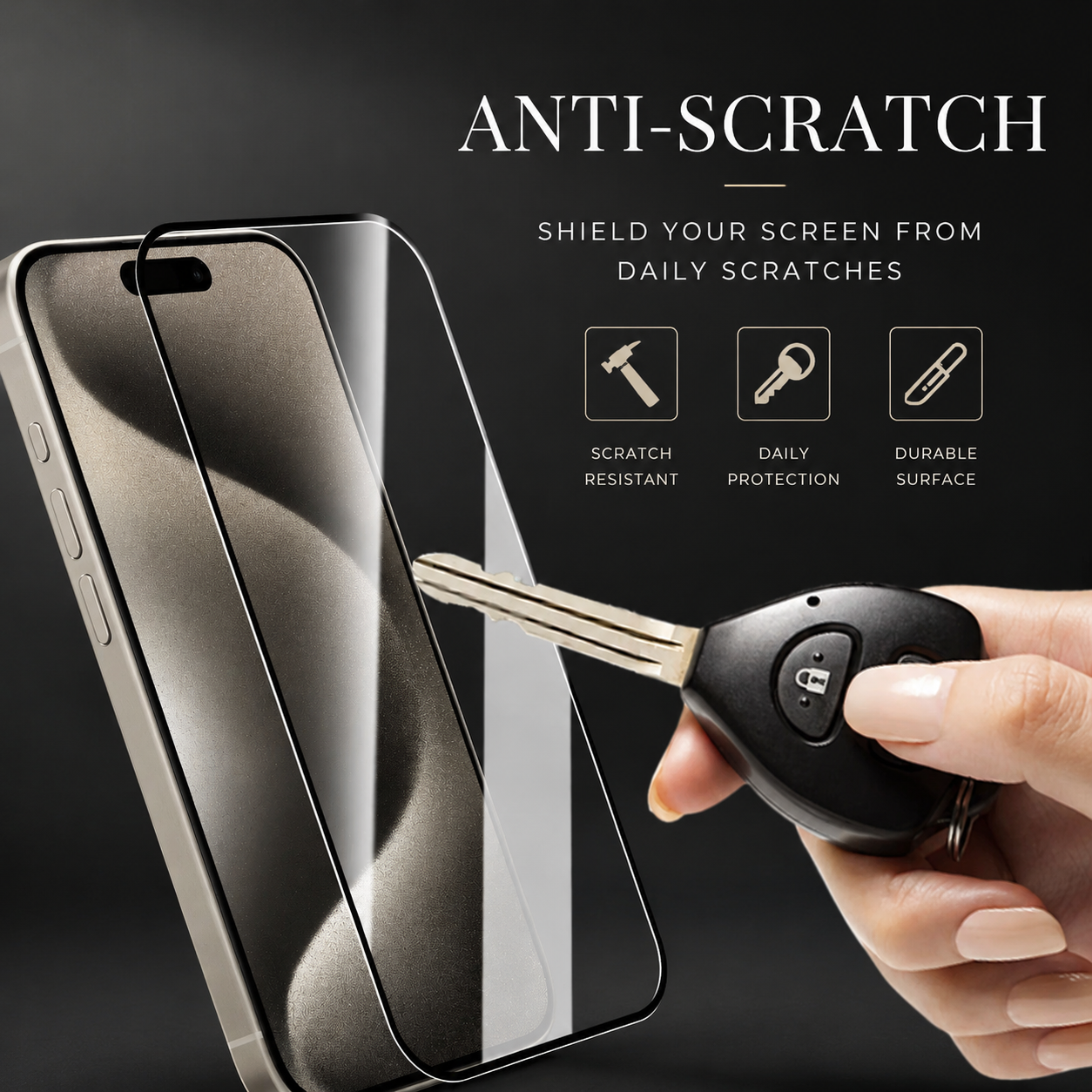 Premium Tempered Glass Screen Protector HD Clear Full Coverage Scratch Resistant Bubble Free Fingerprint Resistant Compatible with iPhone